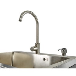 Werkbank set met MDF werkblad met RVS plaat omkleed - 10 laden - 204 x 46 x 94,6 cm. Werkbank met laden - ladenblok