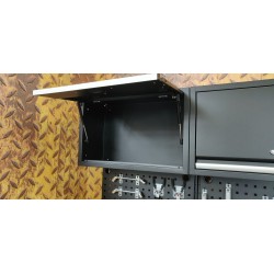 Complete werkplaatsinrichting mat zwart, werkbank + RVS blad, gereedschapskast, 12 laden, 379,5 x 200 cm Complete werkplaatsinrichting mat zwart, werkbank + RVS blad, gereedschapskast, 12 laden, 379,5 x 200 cm