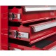 Gereedschapswagen rood 9 laden leeg met quick lock