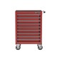 Gereedschapswagen rood met 6 gevulde laden - soft mat