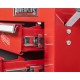 Gereedschapswagen rood met 6 gevulde laden - soft mat