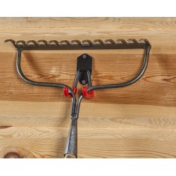 Set van 10 dubbele wandhaken voor het opbergen van tuingereedschap