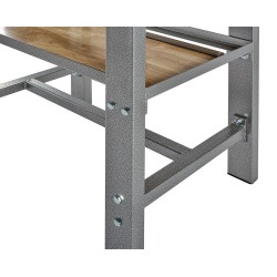 Werkbank 100 cm met hardhouten blad - grijs Werkbank 100 cm met hardhouten blad - grijs