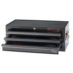 Werkbank 100 cm met hardhouten blad en gereedschapskist - grijs