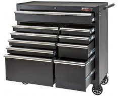 Professionele matzwarte 10 laden gereedschapswagen met soft close ladesysteem
