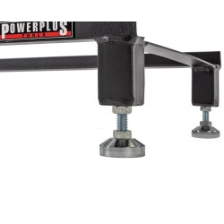 Onderframe met in hoogte verstelbare pootjes voor twee premium line kasten Onderframe met in hoogte verstelbare pootjes voor twee premium line kasten