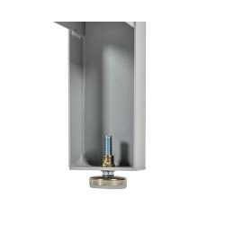 Heavy Duty werkbank met hardhouten werkblad, grijs pootstel en werkplaatskast donkerrood - 144 x 60 x 94 cm