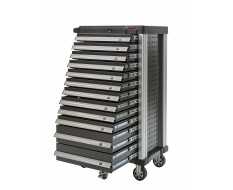 Professionele Gereedschapswagen – 12 laden – 140 cm. hoog met omvalbeveiliging.
