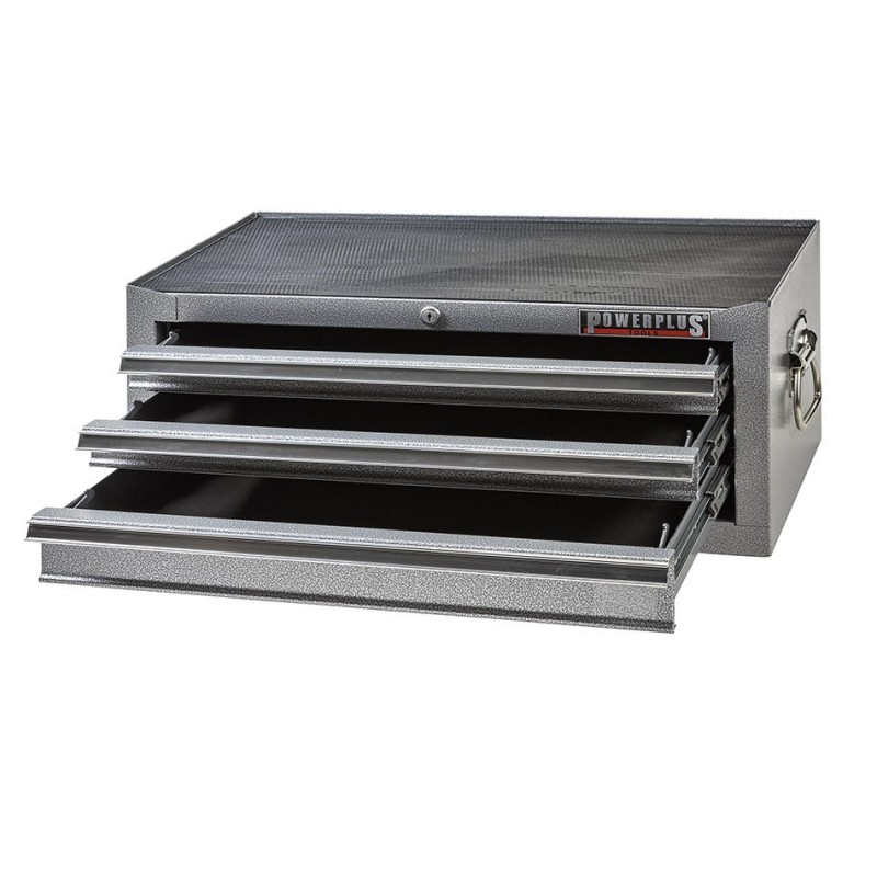 Gereedschapskist grijs 3 laden met quicklock Gereedschapskist grijs 3 laden met quicklock