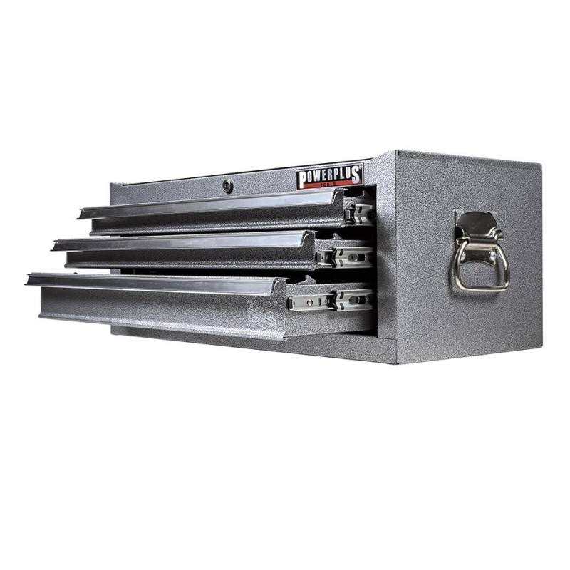 Gereedschapskist grijs 3 laden met quicklock Gereedschapskist grijs 3 laden met quicklock