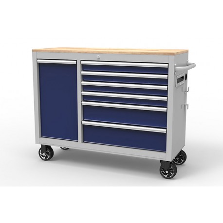 Gereedschapswagen – verrijdbare werkbank met 7 laden en gereedschapskast afm.117 x 46 x 94 cm