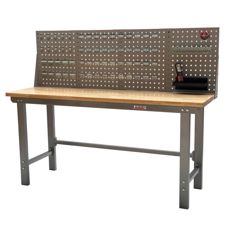 Maryanne Jones slijm Productiecentrum Werkbank set, kleur grijs, 200 cm. kopen. Webshop Powerplustools.nl