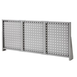 Werkbank grijs 150 cm met hardhouten blad + gereedschapsbord - grijs Werkbank grijs 150 cm met hardhouten blad + gereedschapsbord - grijs