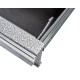 Werkbank grijs 150 cm met hardhouten blad + gereedschapskist en grijs gereedschapsbord