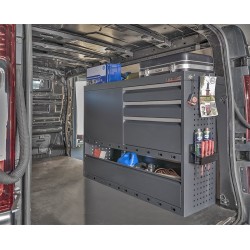Bedrijfswageninrichting – universele inbouw kast voor bestelwagen – bestelbus 129 x 43 x 100 cm