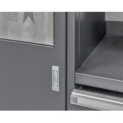 Complete werkplaatsinrichting mat zwart, werkbank + RVS blad, gereedschapskast, 12 laden, 379,5 x 200 cm Complete werkplaatsinrichting mat zwart, werkbank + RVS blad, gereedschapskast, 12 laden, 379,5 x 200 cm