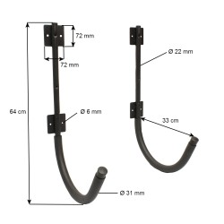Kajak, Kano, Surfplank beugels, wandbeugel, muurbeugel - surfboard – sup ophangen Kajak, Kano, Surfplank beugels, wandbeugel, muurbeugel - surfboard – sup ophangen