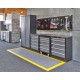 Kunststof antislip kliktegel 400 x 400 x 12 mm – PVC werkplaats tegels – antivermoeidheidsmat kleur grijs