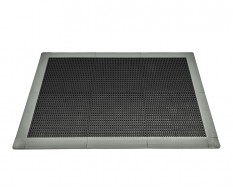 Antislip vloer mat – PVC werkplaatsmat – antivermoeidheidsmat, kleur zwart en grijs, afm. 136 x 96 x 1,2 cm.