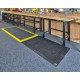 Antislip vloer mat – PVC werkplaatsmat – antivermoeidheidsmat, kleur zwart en geel, afm. 176 x 96 cm