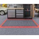 Antislip vloer mat – PVC werkplaatsmat – antivermoeidheidsmat, kleur zwart en rood, afm. 176 x 96 cm