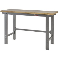 Werkbank hoekopstelling - Hoek werkbank 310 cm x 260 cm grijs met hardhouten blad