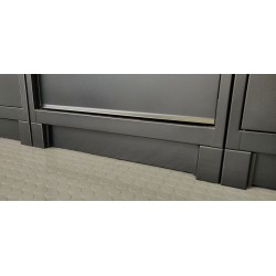 Complete werkplaatsinrichting mat zwart, werkbank + hardhouten blad, gereedschapskast, 6 laden, 379,5 x 200 cm