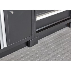 Complete werkplaatsinrichting mat zwart, werkbank + hardhouten blad, gereedschapskast, 6 laden, 288 x 200 cm Complete werkplaatsinrichting mat zwart, werkbank + hardhouten blad, gereedschapskast, 6 laden, 288 x 200 cm