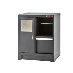 Complete werkplaatsinrichting mat zwart, werkbank + hardhouten blad, gereedschapskast, 6 laden, 288 x 200 cm Complete werkplaatsinrichting mat zwart, werkbank + hardhouten blad, gereedschapskast, 6 laden, 288 x 200 cm