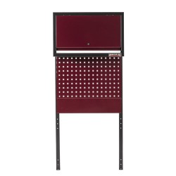 Frame met onderpaneel, gereedschapsbord en bovenkast rood voor Heavy Duty werkbankserie