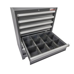 Professionele gereedschapskast – werkplaatskast 110 cm. hoog met 7 laden.