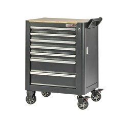 Professionele gereedschapswagen met 7 lades, 5 laden gevuld met gereedschap in foam inleg Professionele gereedschapswagen met 7 lades, 5 laden gevuld met gereedschap in foam inleg