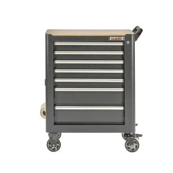 Professionele gereedschapswagen met 7 lades, 5 laden gevuld met gereedschap in foam inleg Professionele gereedschapswagen met 7 lades, 5 laden gevuld met gereedschap in foam inleg