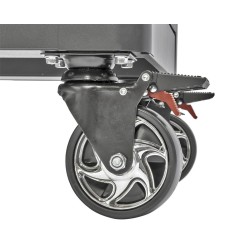 Professionele gereedschapswagen met 7 lades, 5 laden gevuld met gereedschap in foam inleg Professionele gereedschapswagen met 7 lades, 5 laden gevuld met gereedschap in foam inleg