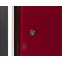 Metalen gereedschapskast donkerrood / werkplaatskast 60 breed 57 diep en 200 cm hoog - 1 deur.