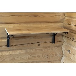 Kleine inklapbare werkbank 80 x 40 cm voor montage aan muur, in bedrijfswagen of camper.