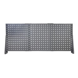 Werkbank grijs 150 cm met hardhouten blad + gereedschapsbord - grijs Werkbank grijs 150 cm met hardhouten blad + gereedschapsbord - grijs