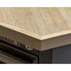 Hoek werkbank 107 x 107 x 95 cm. – hoekstuk met houten blad