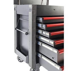 Gereedschapswagen met 6 laden – gereedschapskar met deksel.