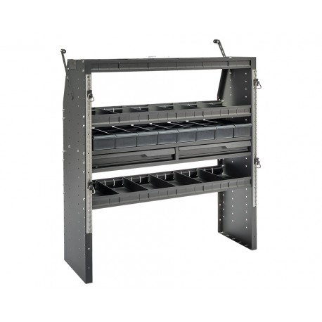 Inbouwkast voor bedrijfswagen en bestelwagen, bedrijfswageninrichting 113 x 33 x 117 cm.