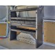 Inbouwkast voor bedrijfswagen en bestelwagen, bedrijfswageninrichting 113 x 33 x 117 cm.