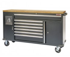 Verrijdbare werkbank – Gereedschapswagen 168 x 46 x 103 cm. met 220 V en USB