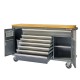 Verrijdbare werkbank – Gereedschapswagen 168 x 46 x 103 cm. met 220 V en USB