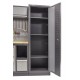 Werkbankset met hardhouten werkblad, gereedschapsbord matzwart, werkplaatsinrichting, 9 laden - 264 x 46 x 94,6 cm
