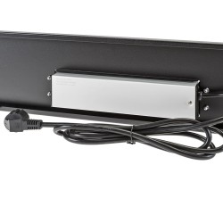 Werkbank set met hardhouten blad, gereedschapskast, gereedschapsbord matzwart, 4 hangkasten - 10 laden - 332 x 200 cm