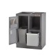 Werkbank set met hardhouten werkblad, gereedschapskast, gereedschapsbord matzwart, - 10 laden - 272 x 46 x 94,5 / 199,5 cm