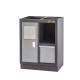 Werkbank set met hardhouten werkblad, gereedschapskast, gereedschapsbord matzwart, - 10 laden - 272 x 46 x 94,5 / 199,5 cm