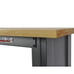 In hoogte verstelbare werkbank 200 cm. met lakschade In hoogte verstelbare werkbank 200 cm. met lakschade