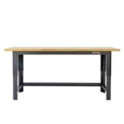 In hoogte verstelbare werkbank 200 cm. met lakschade In hoogte verstelbare werkbank 200 cm. met lakschade