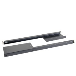 Gereedschapskasten set wandlengte 204 cm. lage tweedeurs kast, metaal omkleed werkblad, 7 laden werkbank, hangkast, matzwart